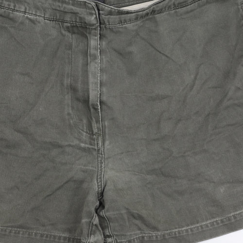 Marks and Spencer Women's Green Chino Shorts, Size 10