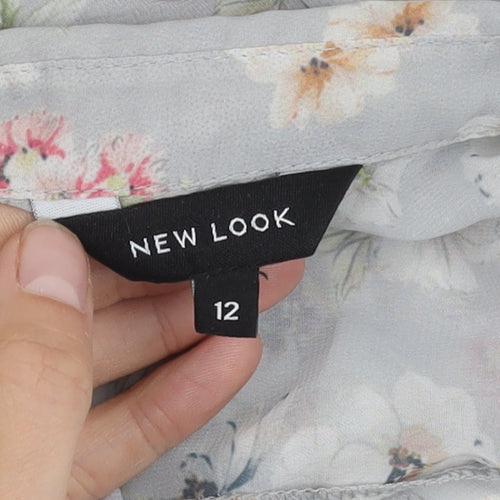 New Look Women's Floral Blouse, Multicoloured, Size 12