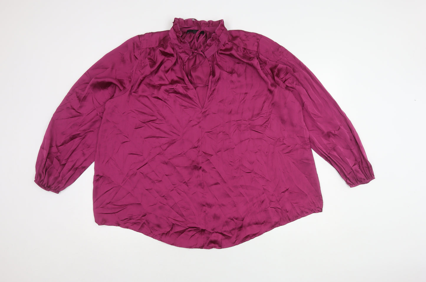 Next Women's Purple Long Sleeve High Neck Blouse