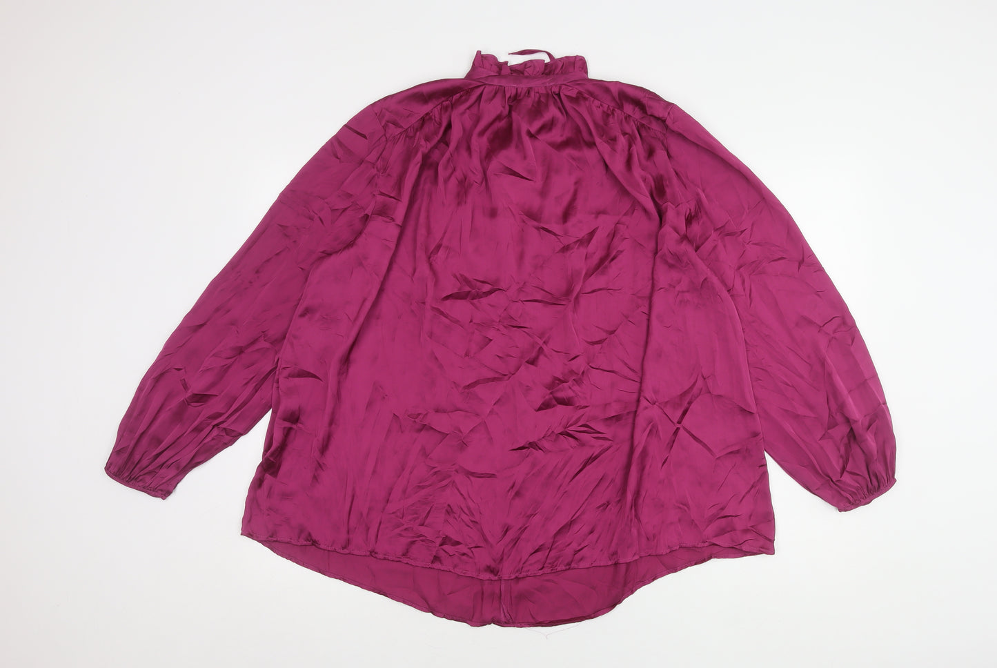 Next Women's Purple Long Sleeve High Neck Blouse