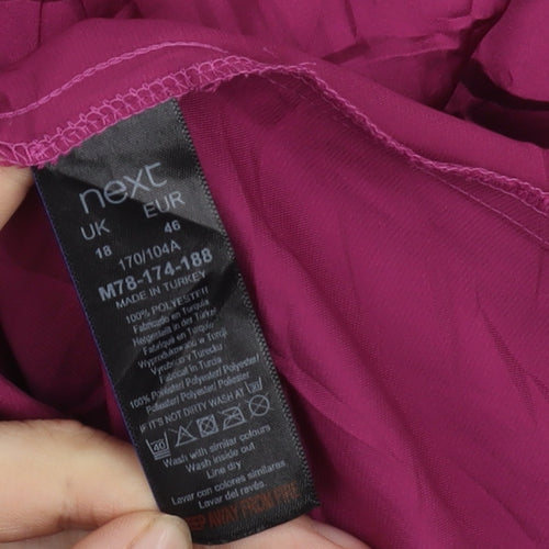 Next Women's Purple Long Sleeve High Neck Blouse