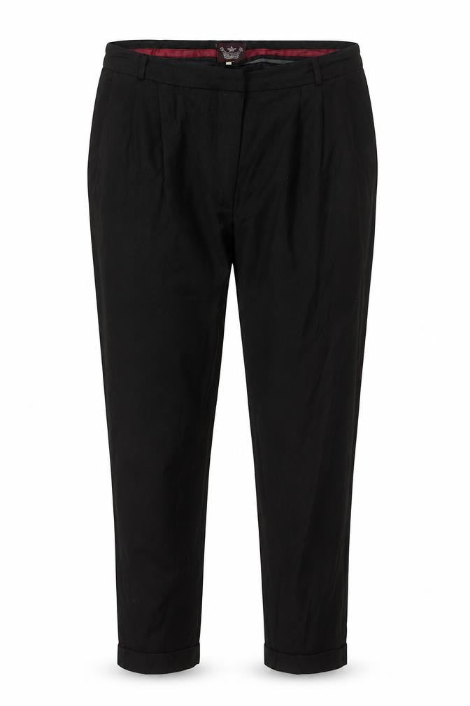 Front view of River Island Women's Black Pleated Trousers -, size 12