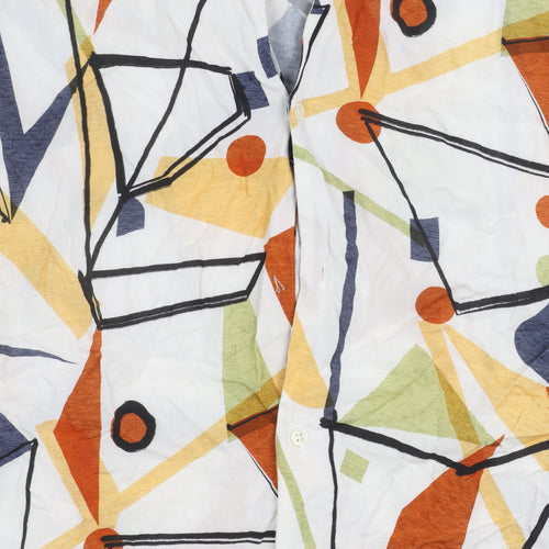 Zara Men's Multicoloured Geometric Shirt M