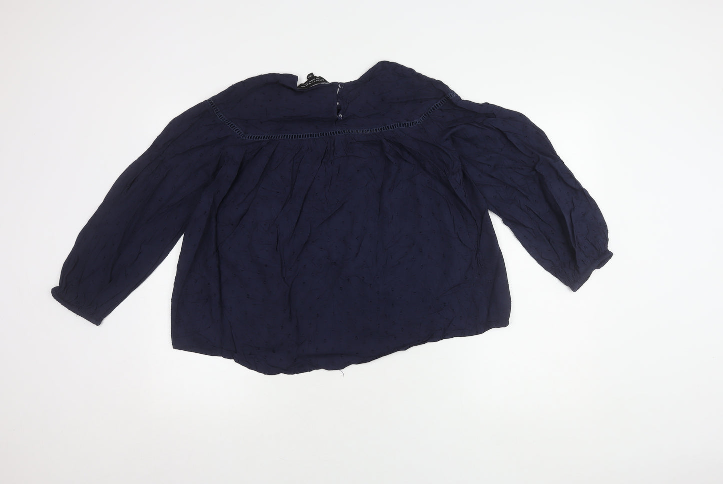 Dorothy Perkins Women's Embroidered Blue Blouse Size 10