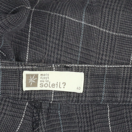 Mais il est ou le soleil? Men's Grey Check Trousers Size 40