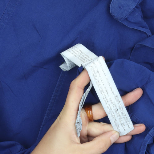 Zara Men Blue Extra-Slim Fit Long Sleeve Shirt L