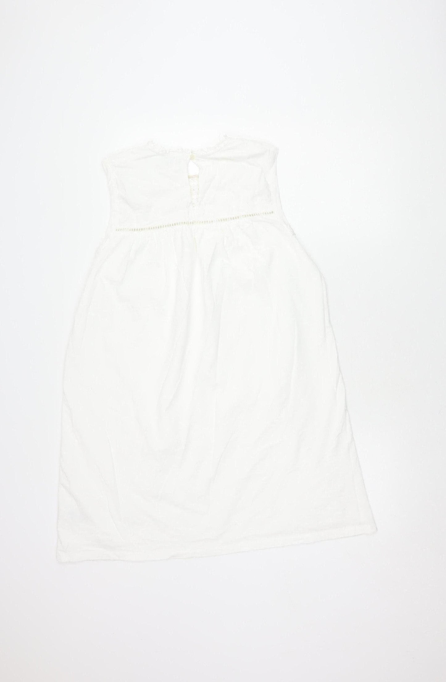 Next Women's White Cotton Sleeveless Dress Size 16