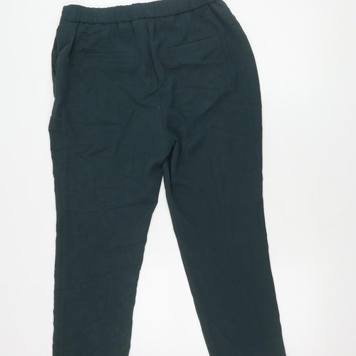 Next Women's Green Trousers Size 12 with Button Closure