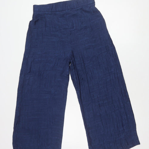 Next Women's Blue Wide-Leg Trousers, Size 12