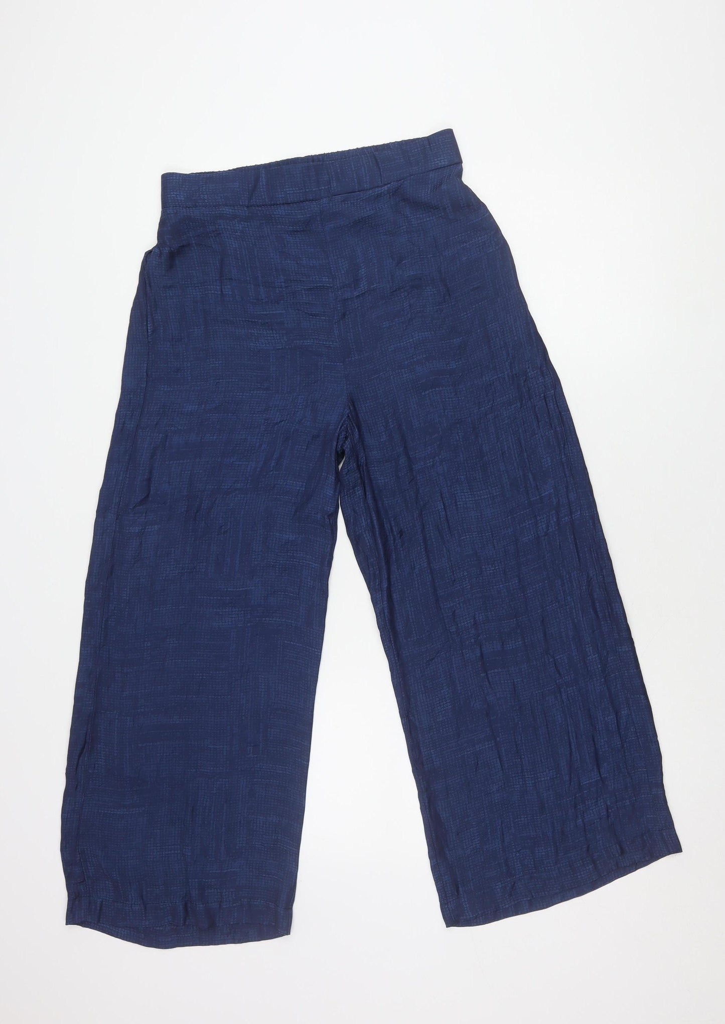 Next Women's Blue Wide-Leg Trousers, Size 12