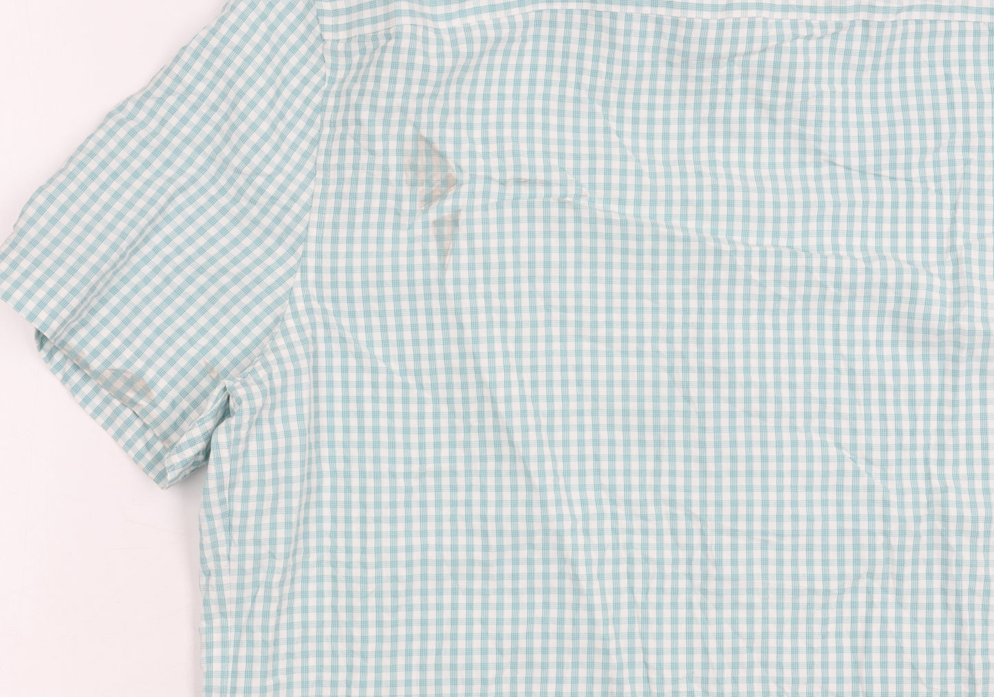 Marks and Spencer Men's Blue Check XL Button-Up Shirt