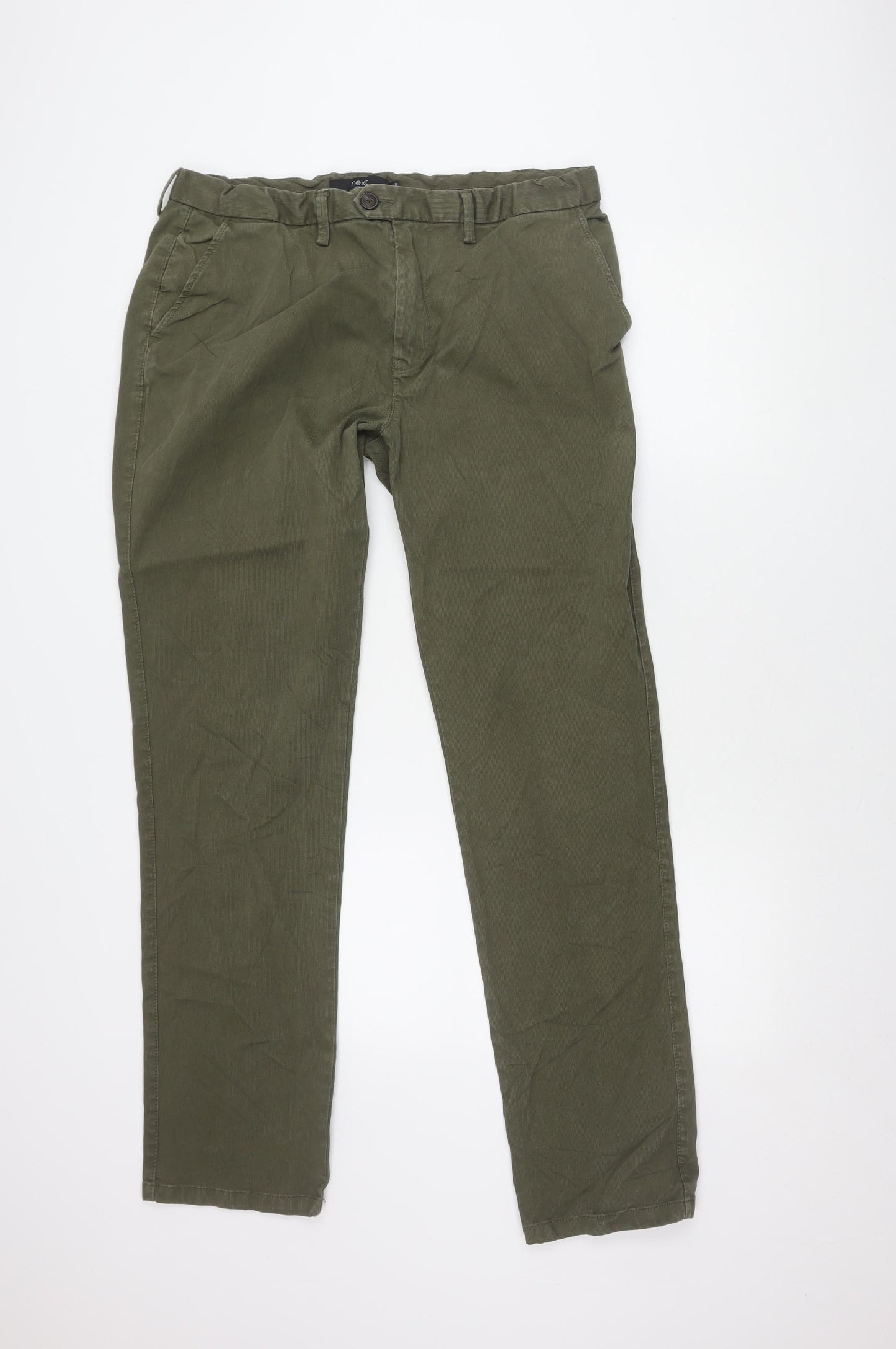 Next Men’s Green Slim Fit Chino Trousers 36in Waist