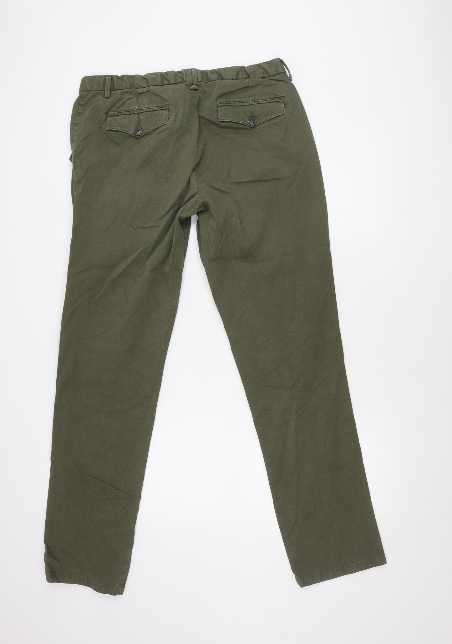 Next Men’s Green Slim Fit Chino Trousers 36in Waist