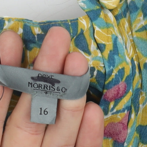 Next Women's Multicoloured Floral Blouse Size 16