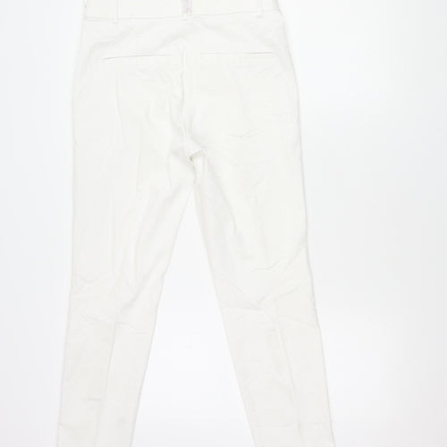 H&M Women's White Trousers, Size 14, Skinny Fit