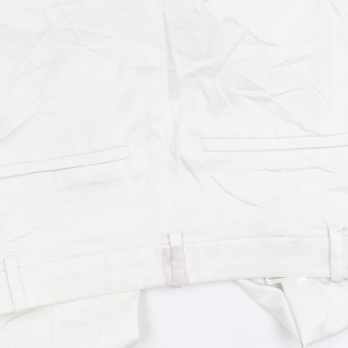 H&M Women's White Trousers, Size 14, Skinny Fit