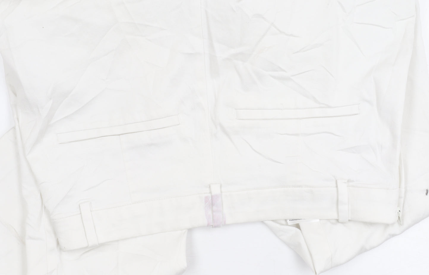 H&M Women's White Trousers, Size 14, Skinny Fit