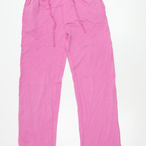 Next Women's Pink XS Cotton Trousers, Casual Style