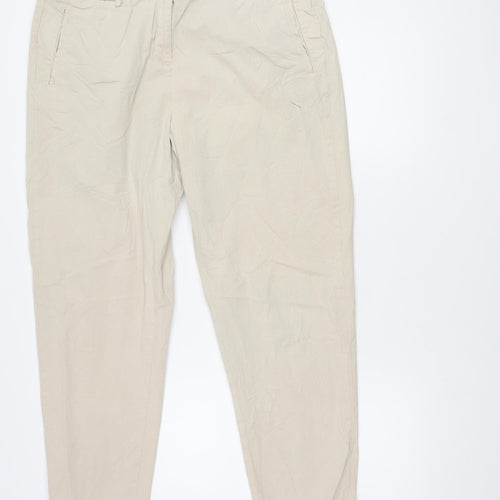 Marks and Spencer Men's Beige Chino Trousers Size 18