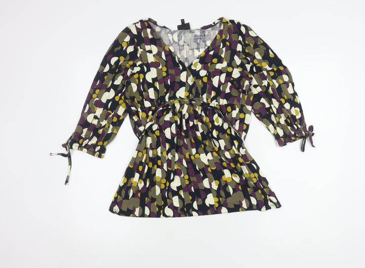 Next Women's Multicoloured Wrap Top Size 14