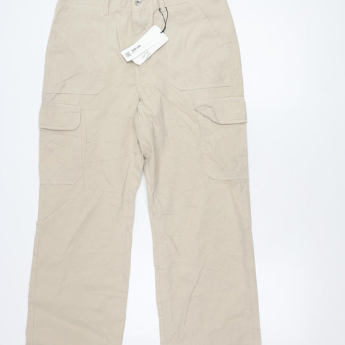 Zara Women's Beige Cargo Trousers Size 14
