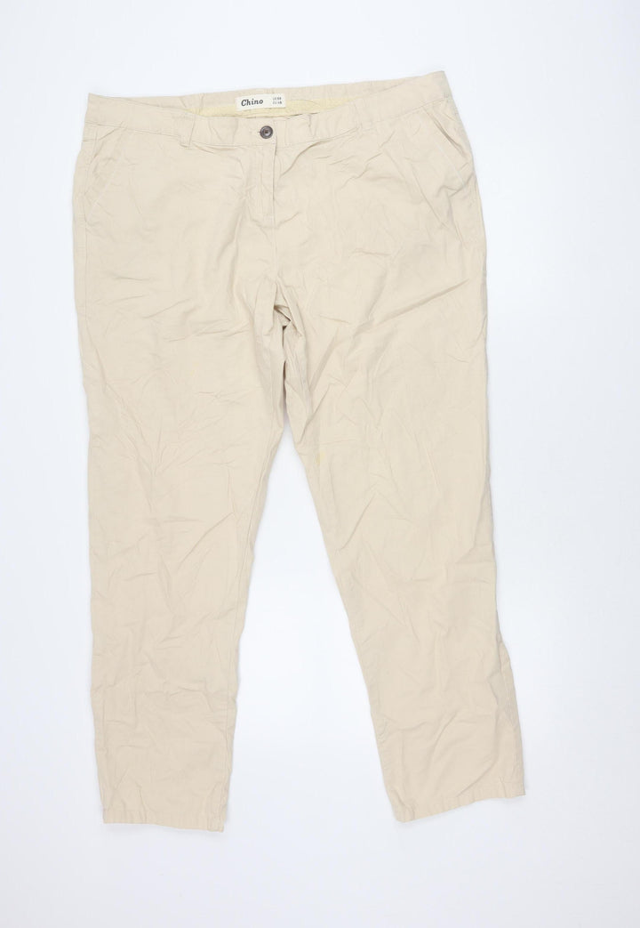 New Look Beige Chino Trousers Men's Size 18