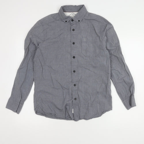 St George By Duffer Men's Grey Medium Long Sleeve Shirt