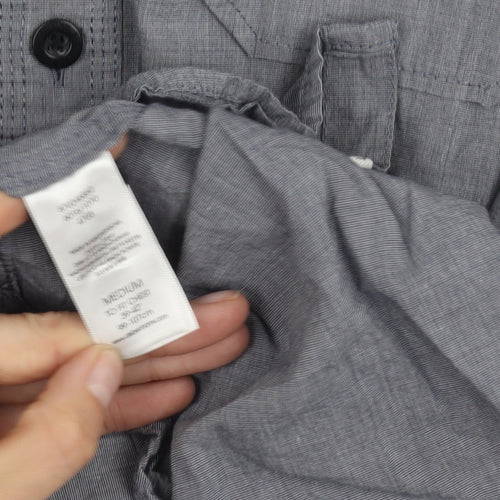 St George By Duffer Men's Grey Medium Long Sleeve Shirt