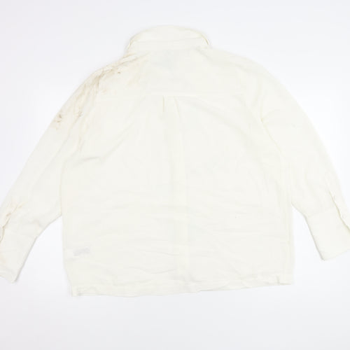 Next Women's White Button-Up Shirt, Size 18