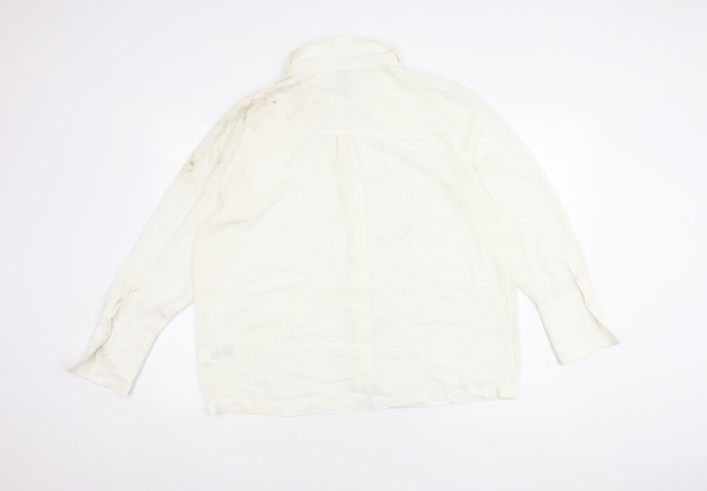 Next Women's White Button-Up Shirt, Size 18