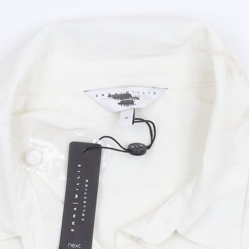 Next Women's White Button-Up Shirt, Size 18