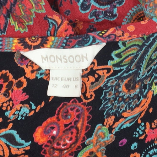 Monsoon Women's Multicoloured Paisley Dress Size 12