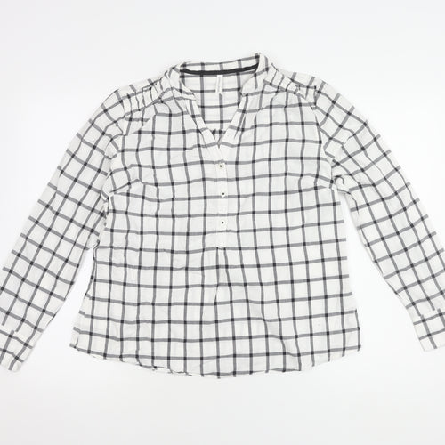 Marks and Spencer Women’s Check Long Sleeve Top, Size 16