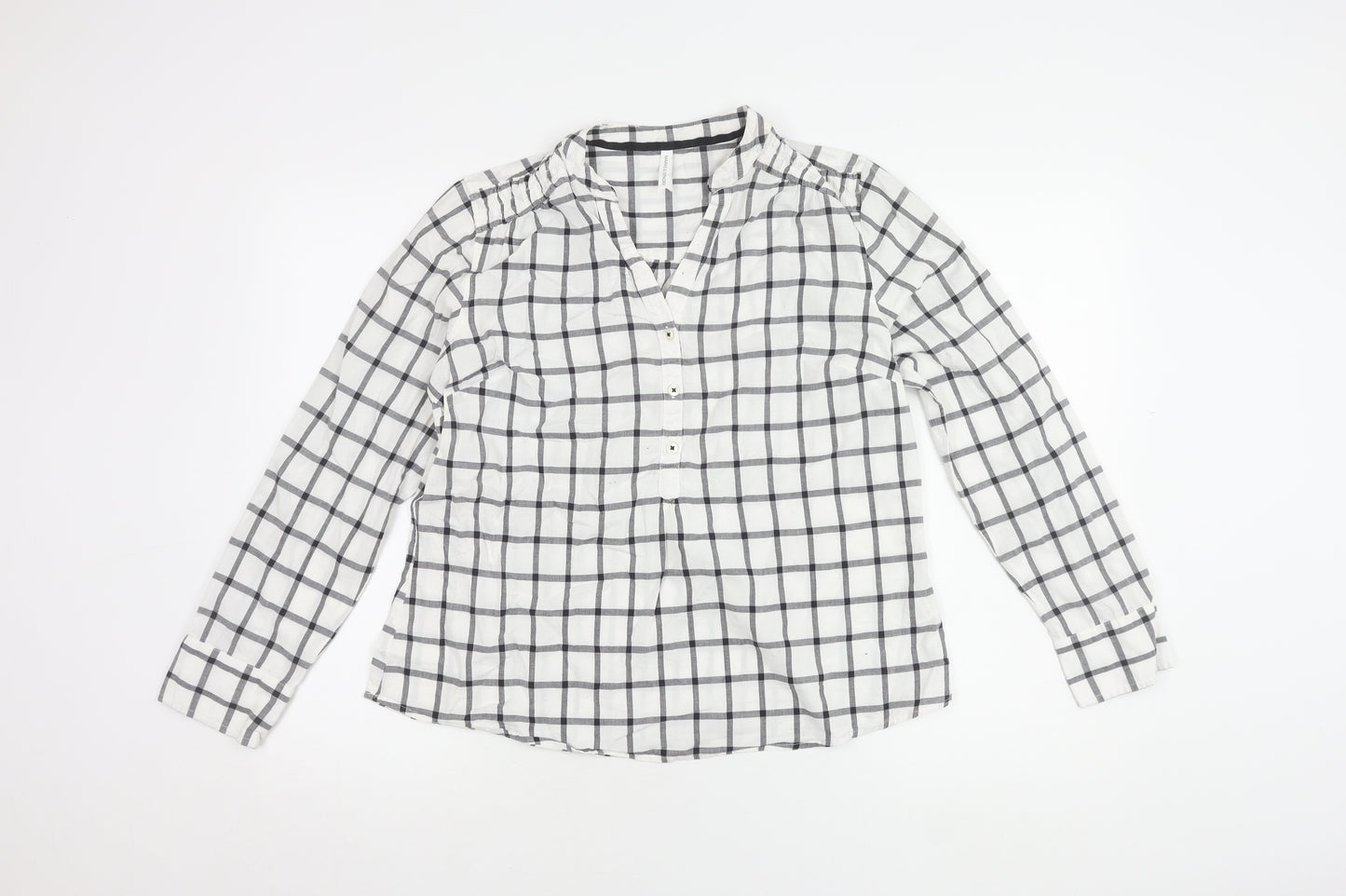 Marks and Spencer Women’s Check Long Sleeve Top, Size 16