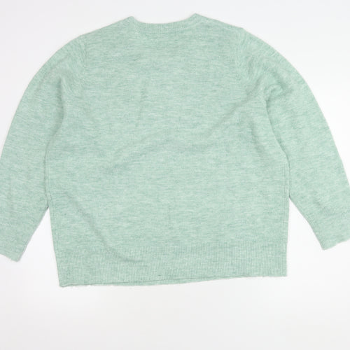 Bonmarché Women's Green Pullover, Size 20, Beaded Accents