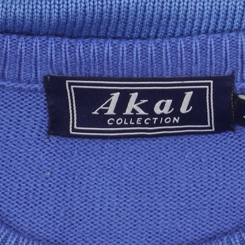 Akal Collection Blue Argyle Women's Pullover Jumper L