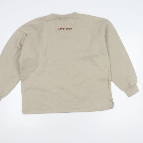 Leisure Line Beige Pullover Sweatshirt, Unisex Large