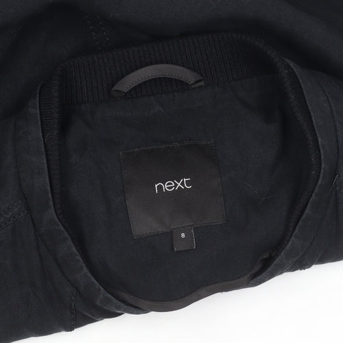Next Women's Black Bomber Jacket Size 8