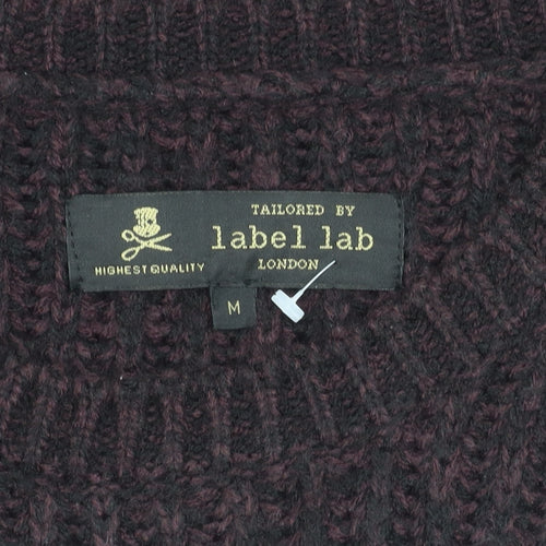 Label Lab Men's Black Medium Pullover Jumper, Acrylic Knit