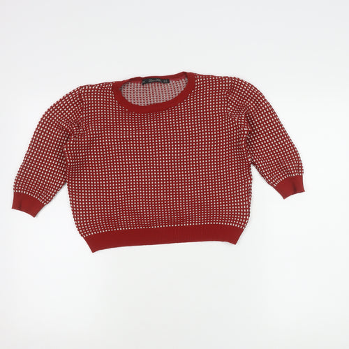 Zara Knit Red Pullover Jumper, Unisex Kids, Size 10
