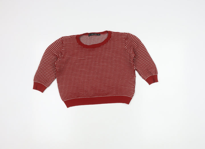 Zara Knit Red Pullover Jumper, Unisex Kids, Size 10