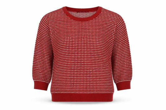 Front view of Zara Knit Red jumper, unisex kids, size 10