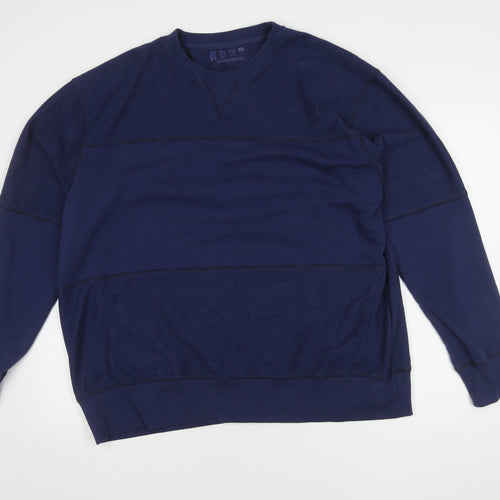 RDHC Men's Blue XL Crew Neck Pullover Jumper