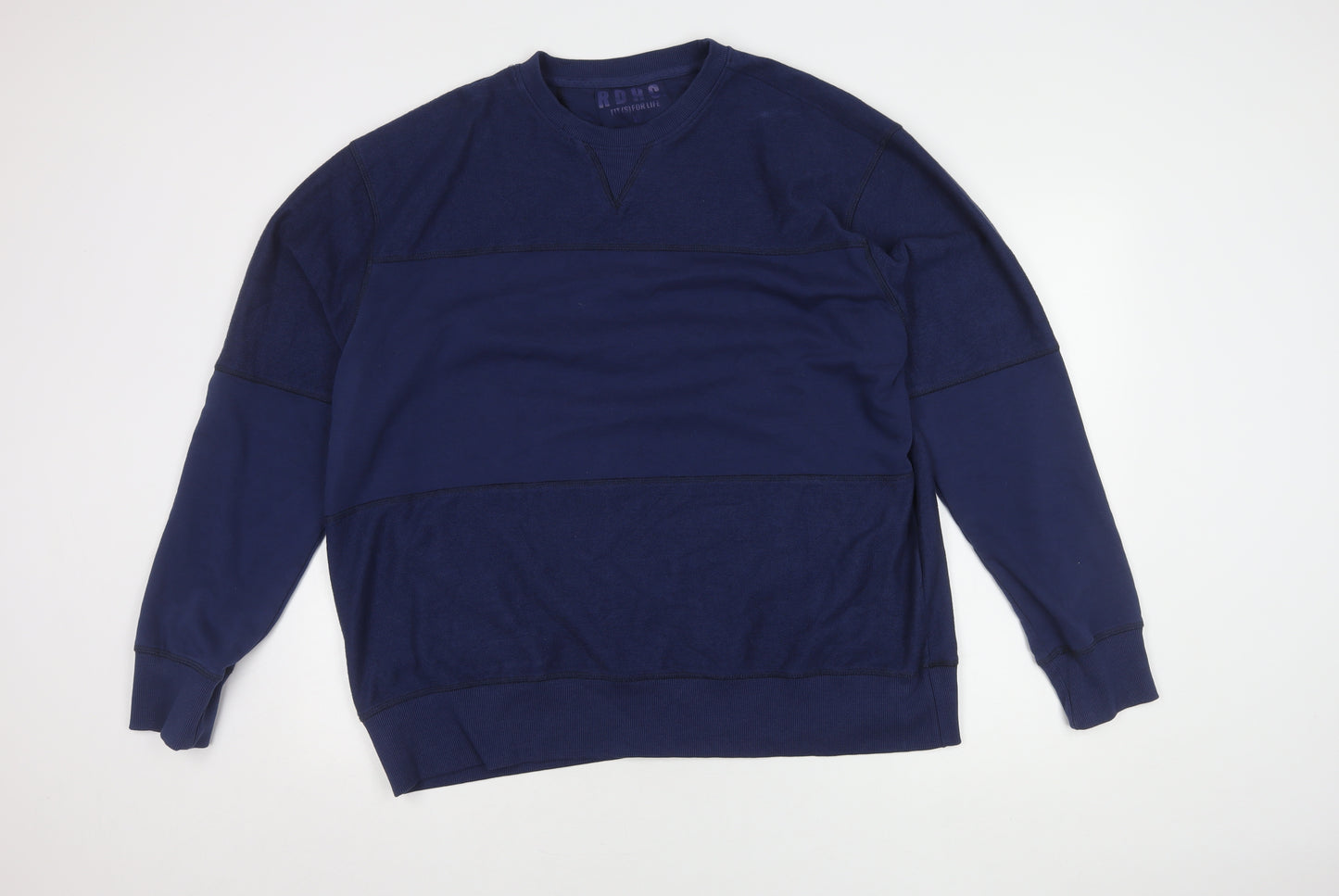 RDHC Men's Blue XL Crew Neck Pullover Jumper