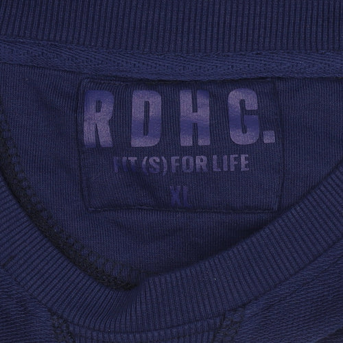 RDHC Men's Blue XL Crew Neck Pullover Jumper