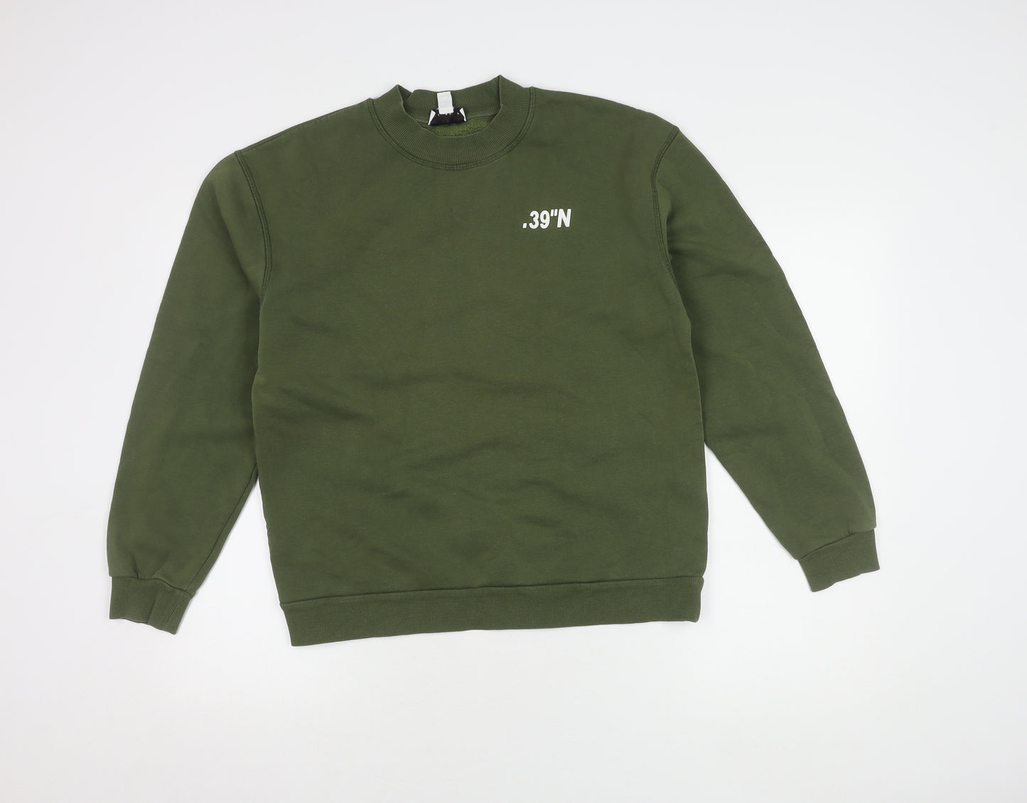 Topshop Unisex Green Pullover Sweatshirt S