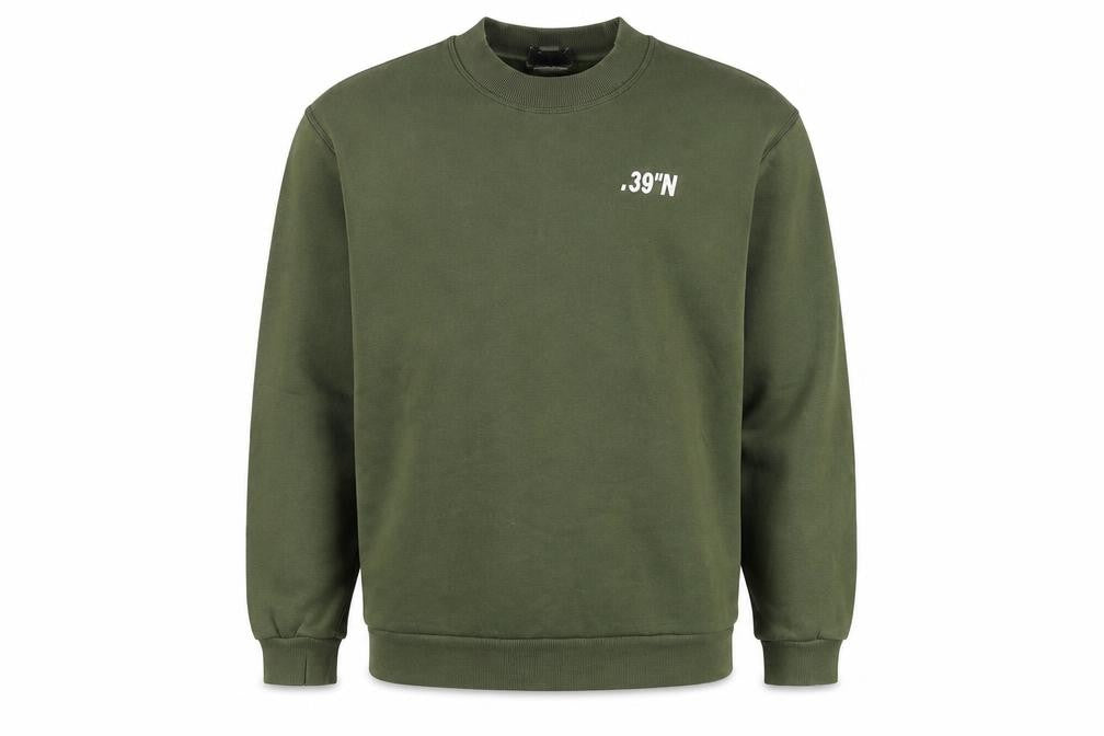 Front view of Topshop unisex green pullover sweatshirt s