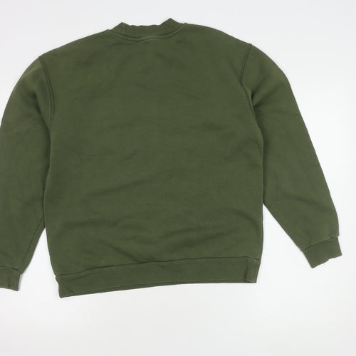 Topshop Unisex Green Pullover Sweatshirt S