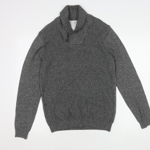 Next Men's Grey Cable-Knit Pullover Jumper M