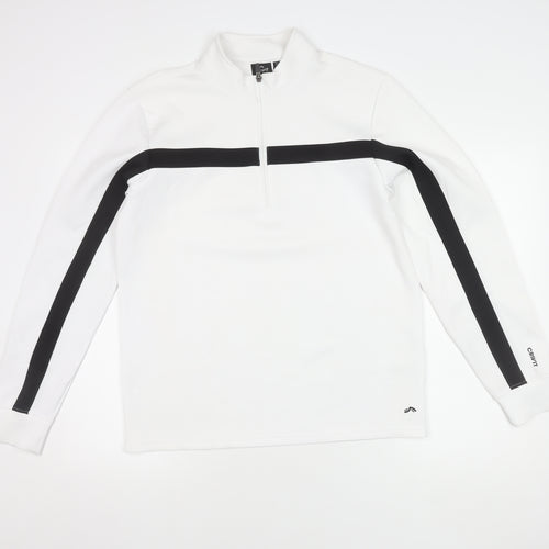 Crivit Men's White Pullover M Logo Detail